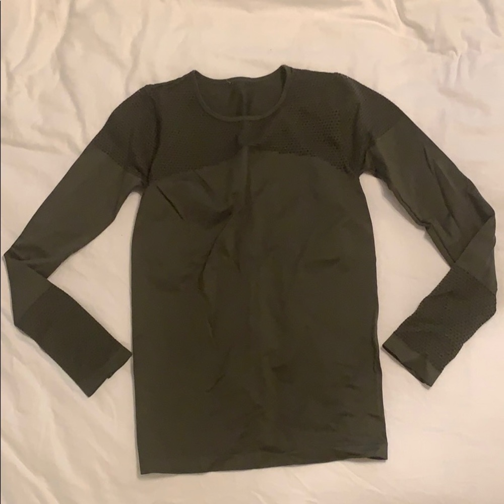 Dark Olive Green Fabletics Top
